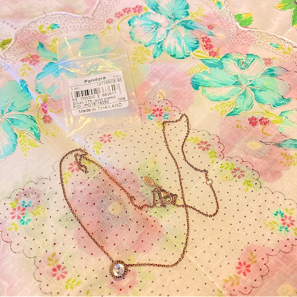 NWT PANDORA AUTHENTIC Rosegold 18kPlated NECKLACE - Picture 12 of 15